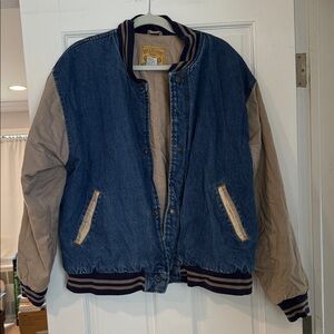 Vintage Denim Varsity Jacket